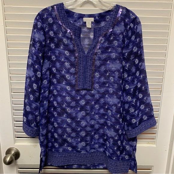 Chicos sheet blue blouse - Picture 1 of 5